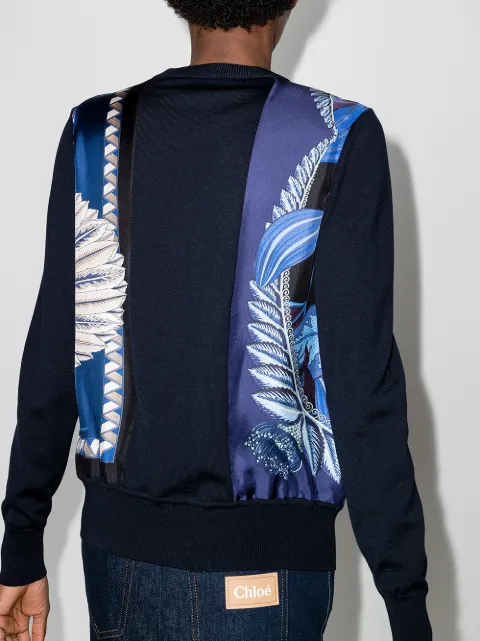lanvin little nemo print panelled cardigan
