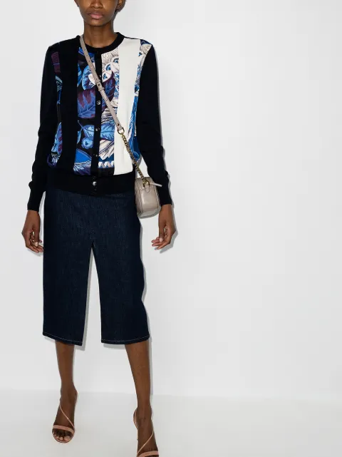 lanvin little nemo print panelled cardigan