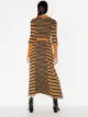 Chloé striped belted knitted dress