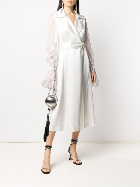 Shop white Galvan contrast-sleeves trench coat with Express Delivery ...
