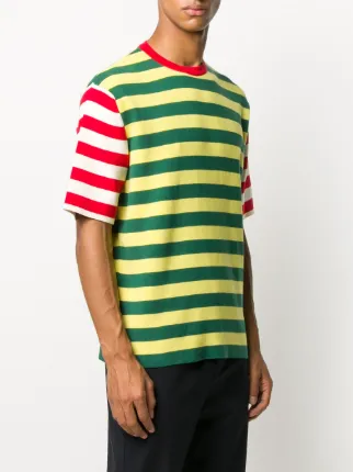 colour-block stripe T-shirt展示图