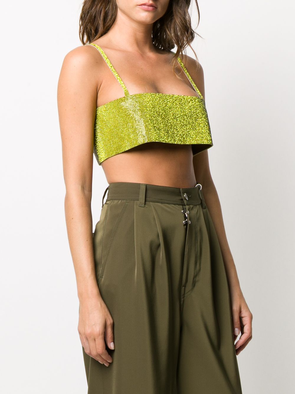 фото Nuè charlotte silk cropped top