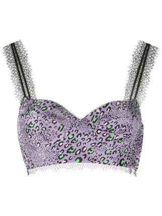 Farfetch Versace Leopard Print Bralette Top - Farfetch