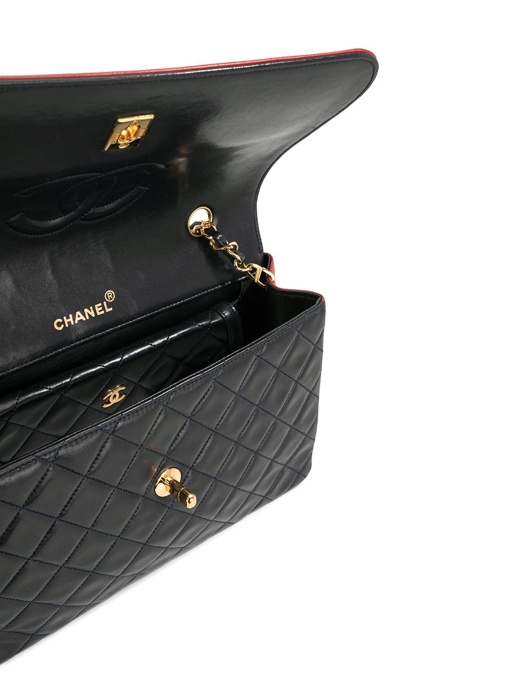 фото Chanel pre-owned стеганая сумка на плечо double flap 1990-х годов