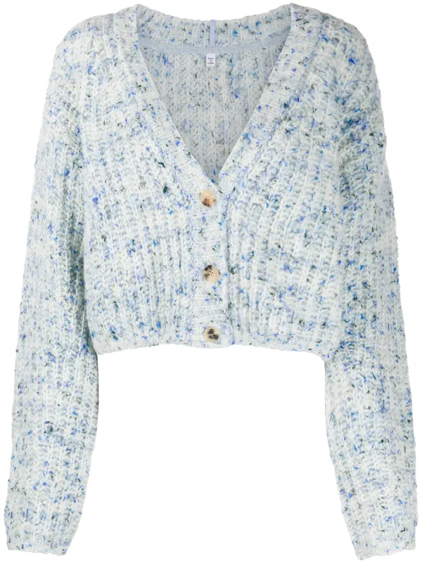 marled knit cardigan