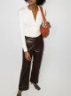Image 2 of Reformation Nisa button placket bodysuit