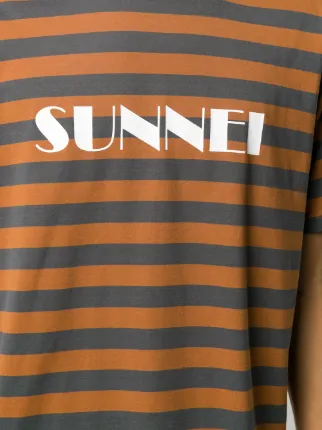 logo striped T-shirt展示图