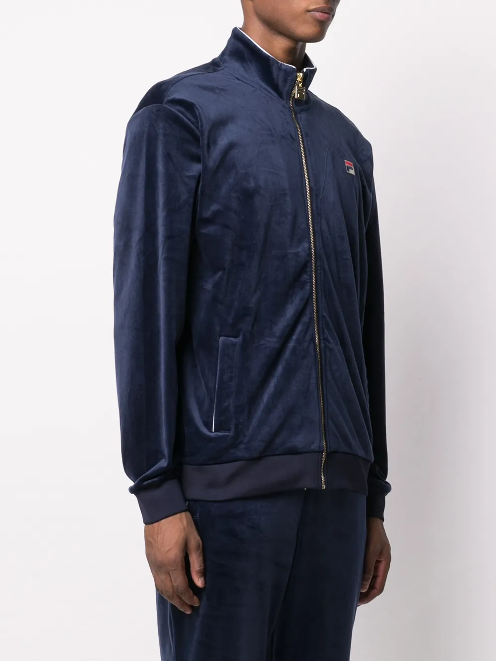 Fila Fluwelen trainingsjack Blauw