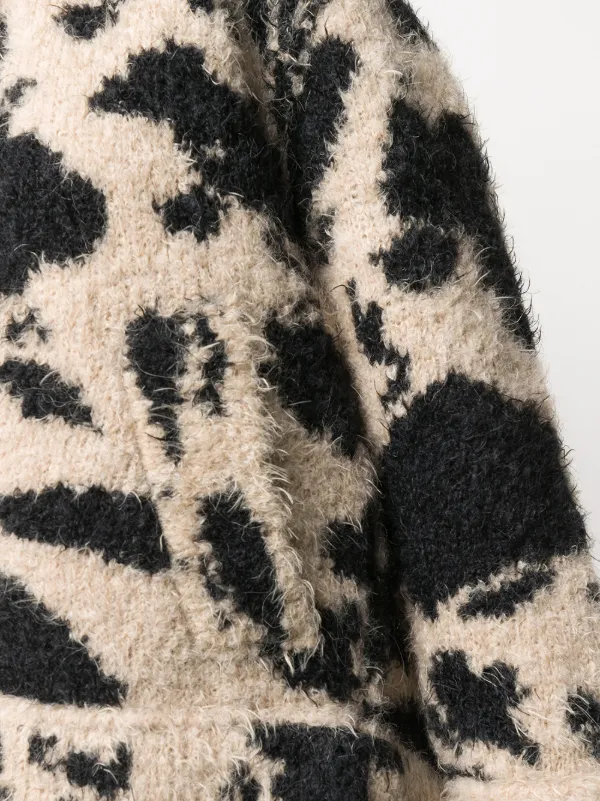cow print cardigan