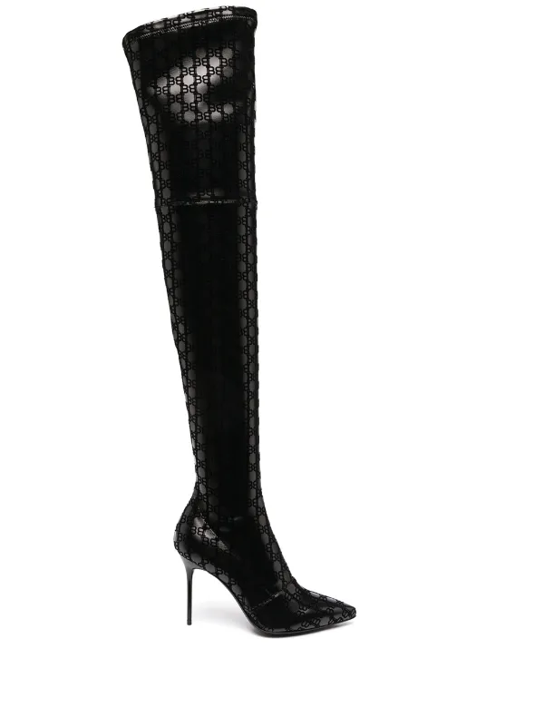 balmain thigh high boots