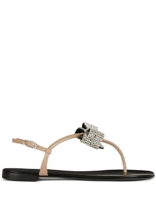 Giuseppe Zanotti Embellished Bow Sandals - Farfetch