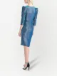 PatBO vestido midi metalizado