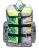 Image 1 of Versace print-mix harness detail backpack