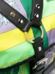 Versace print-mix harness detail backpack