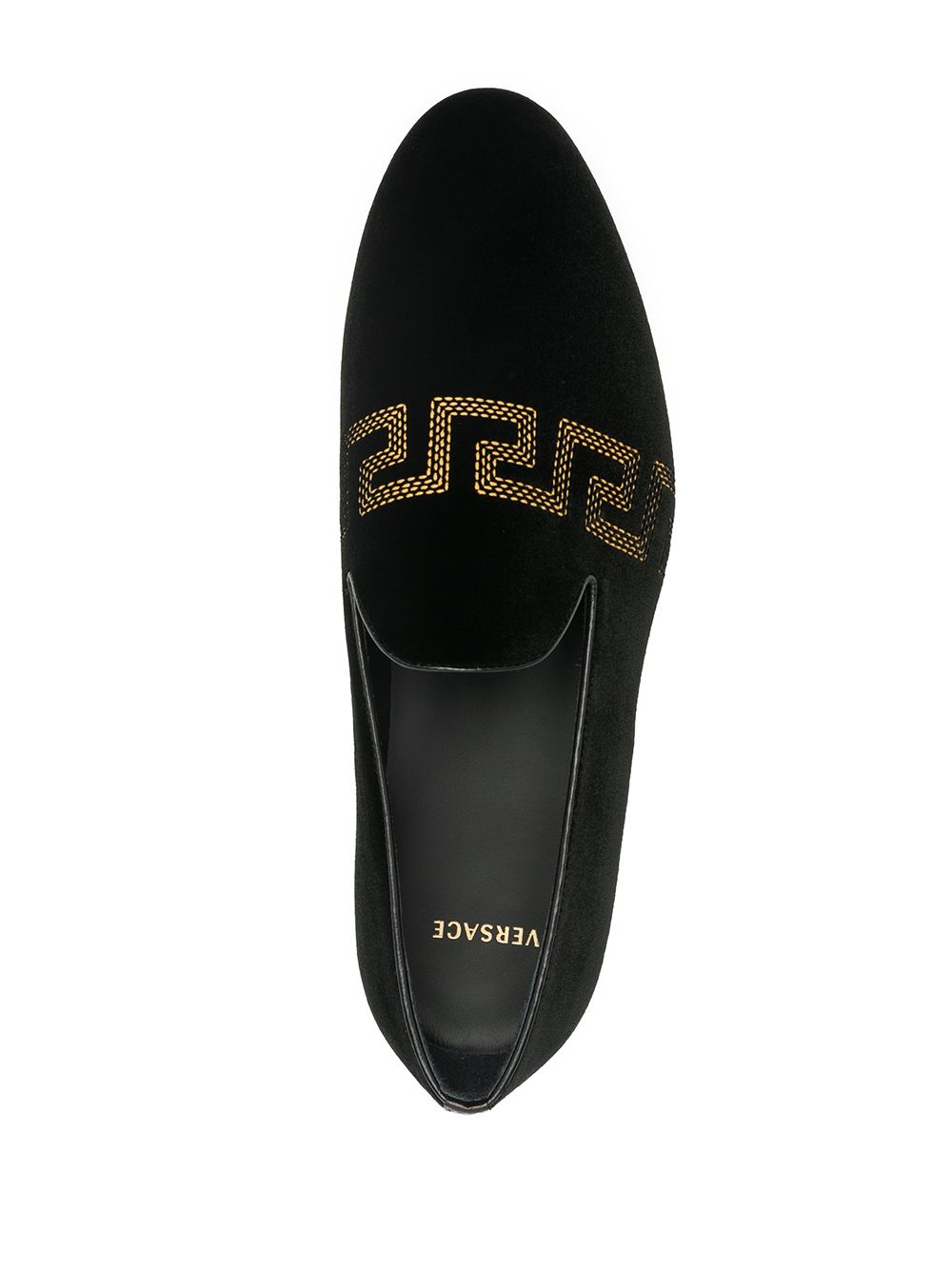 Versace Greca-embroidered Loafers - Farfetch