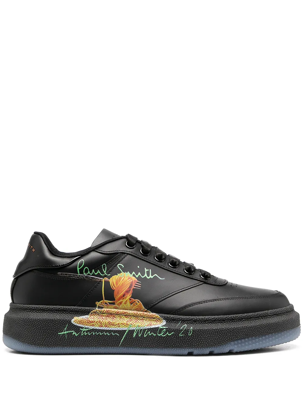 

Paul Smith tenis bajos con motivo Spaghetti - Negro