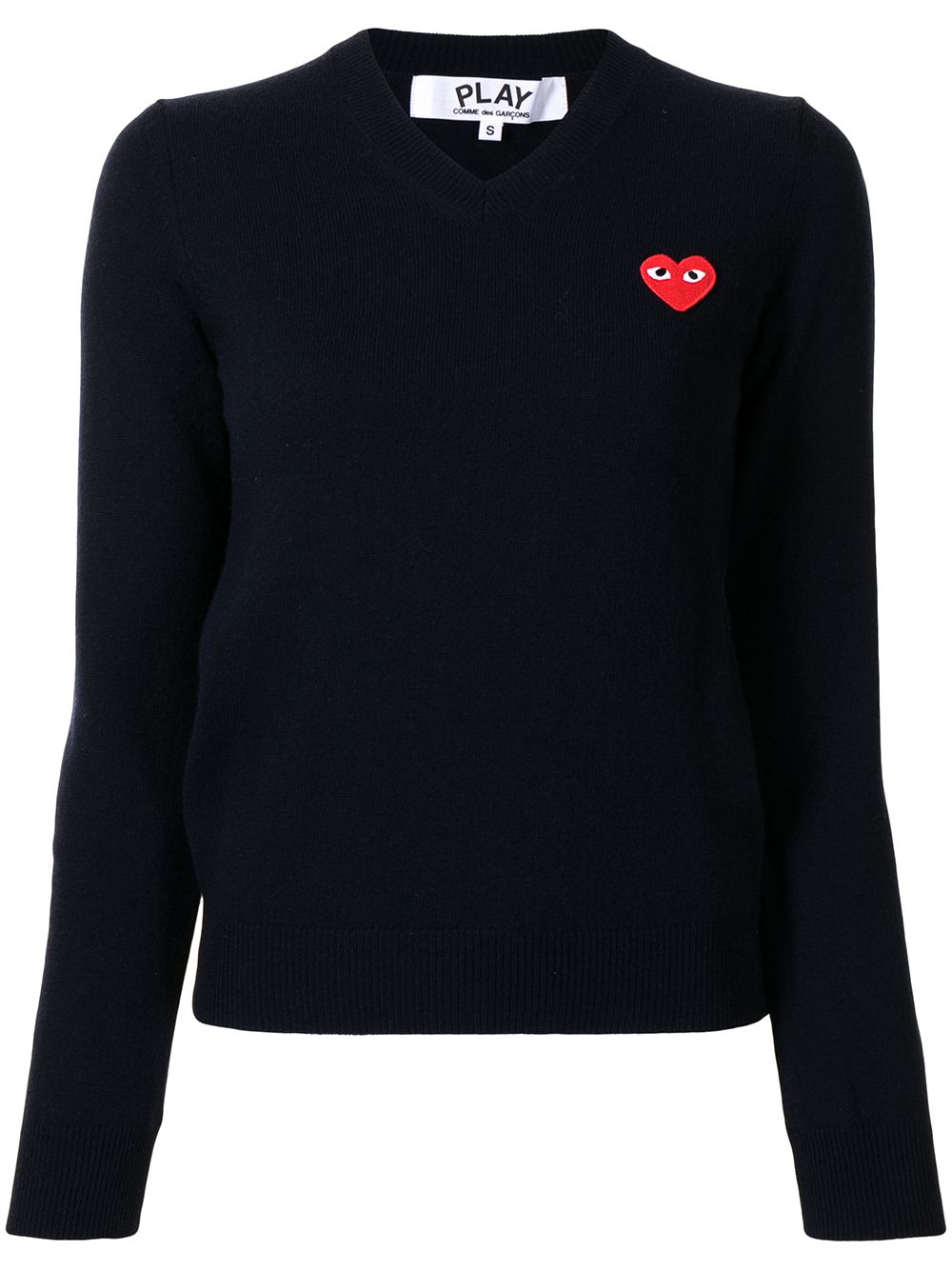 

Comme Des Garçons Play V-neck knitted jumper - Blue