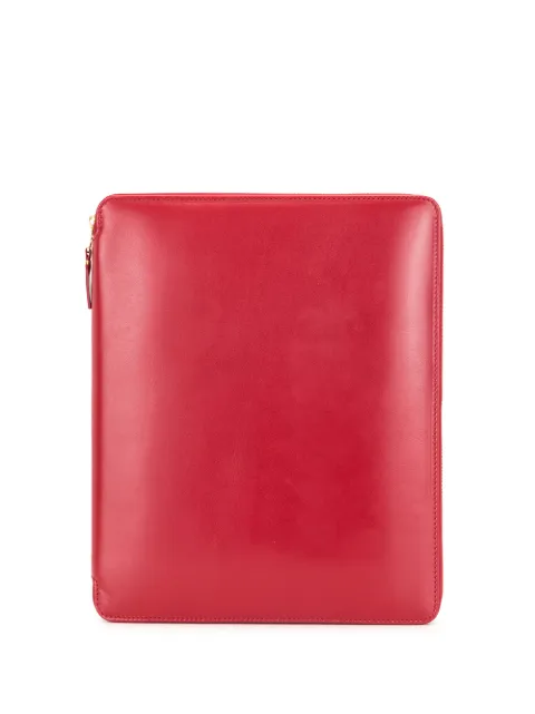 Comme Des Garçons Wallet zip-up leather iPad case
