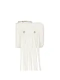 Comme Des Garçons Wallet fringe-detail leather wallet - White