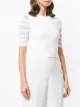 Cushnie sheer-striped sleeve top