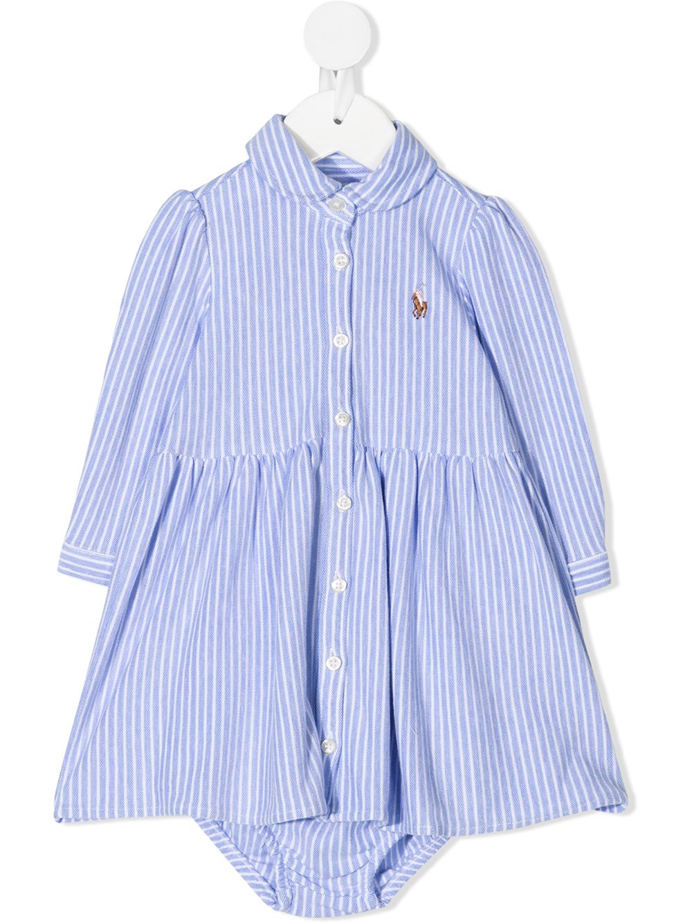 Ralph Lauren Kids Gestreepte jurk Blauw