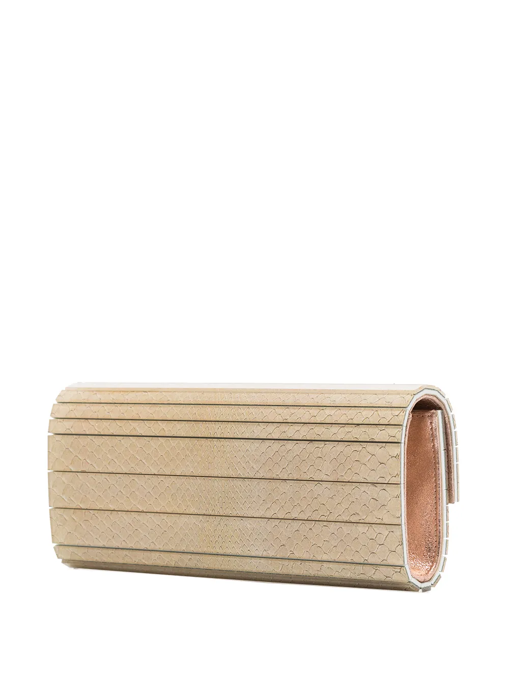 Jimmy Choo Sweetie clutch met hagedissenhuid-effect Beige