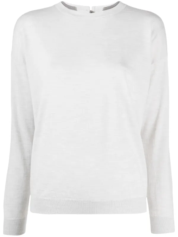 black shirt insert crew neck jumper