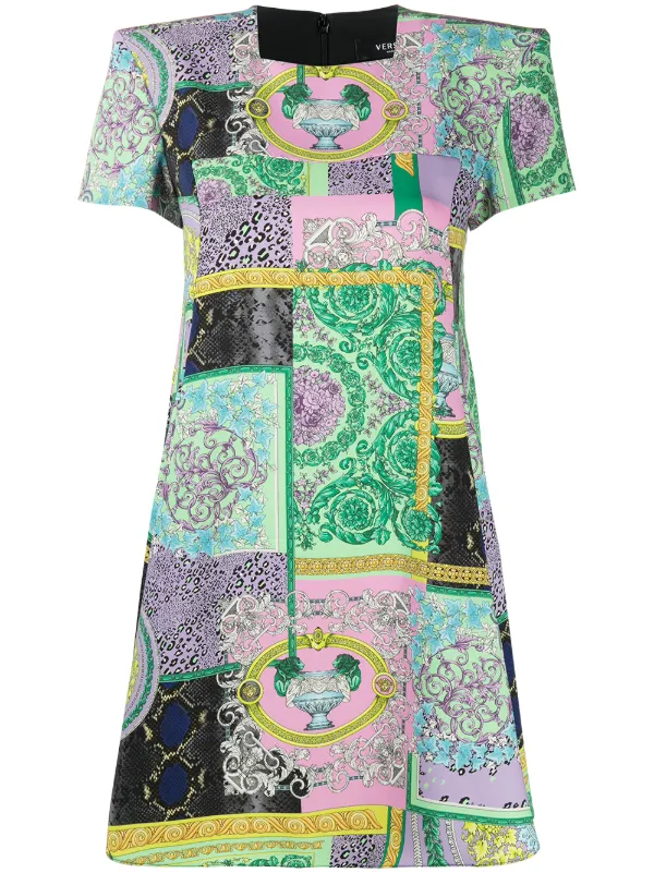 versace printed dress