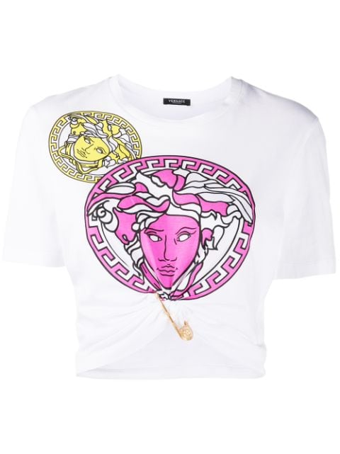 versace cropped t shirt with medusa