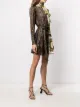 Versace panelled print-mix shirt dress