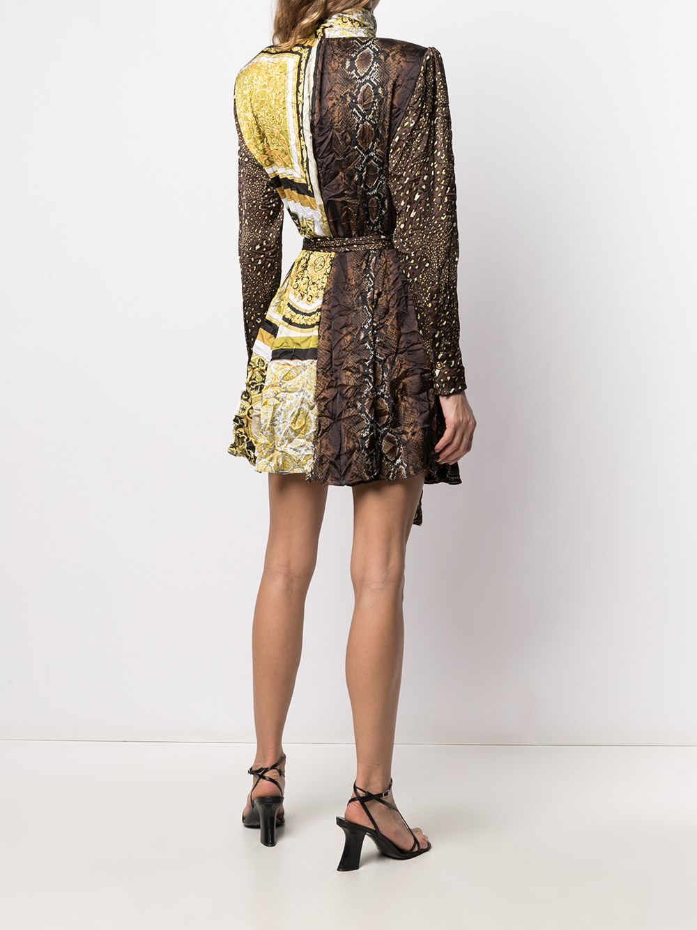 Versace Panelled print-mix Shirt Dress - Farfetch