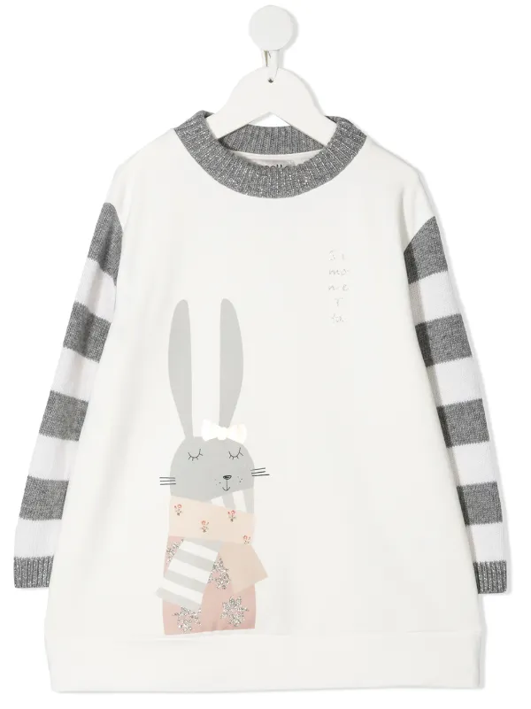 Simonetta stripe-print sweatshirt dress 