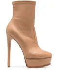 Casadei platform calf boots - Neutrals