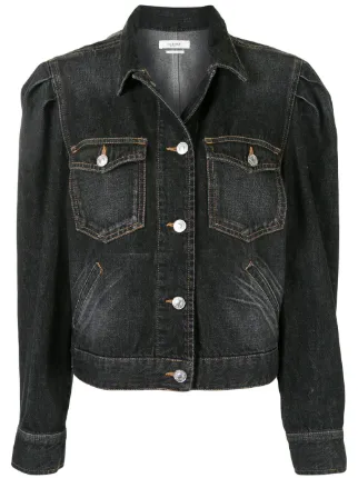 Bolinea puff-shoulder denim jacket 