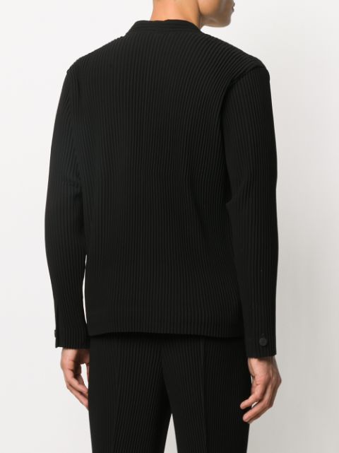 Homme Plissé Issey Miyake Ribbed v-neck Jacket - Farfetch