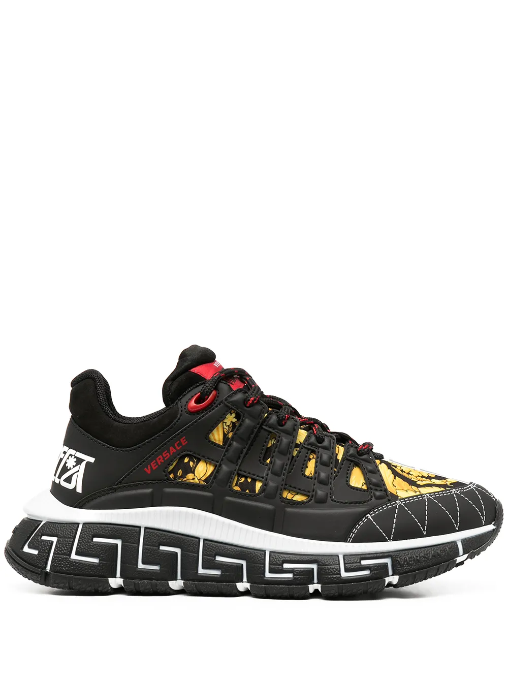 

Versace Trigreca baroque-print sneakers - Black