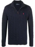 Polo Ralph Lauren cable knit half-zip jumper - Blue