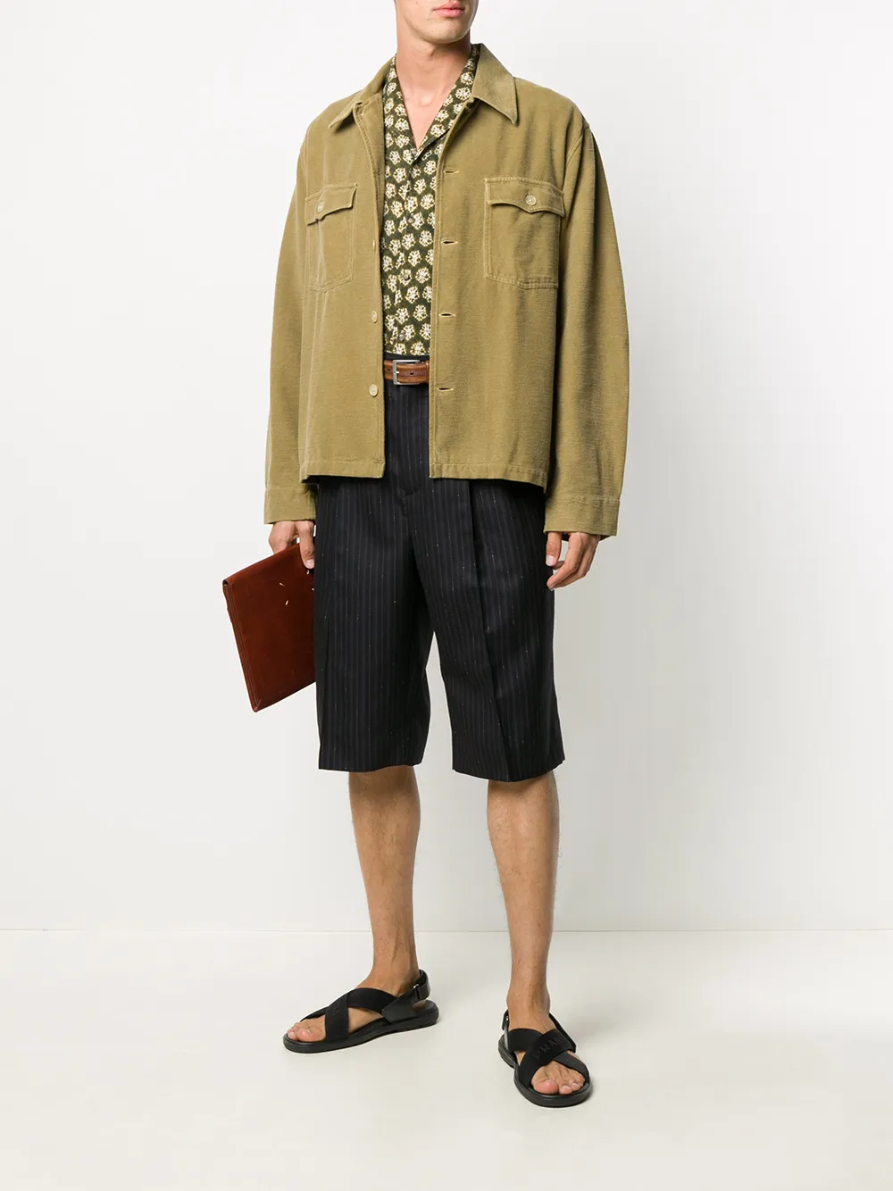 Ferragamo Gestreepte shorts Blauw