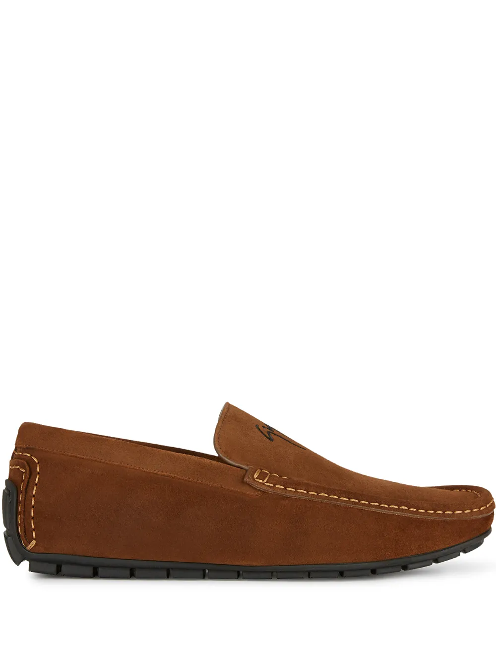 

Giuseppe Zanotti logo embroidered loafers - Brown