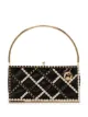 Image 1 of Rosantica crystal-embellished metallic handle clutch