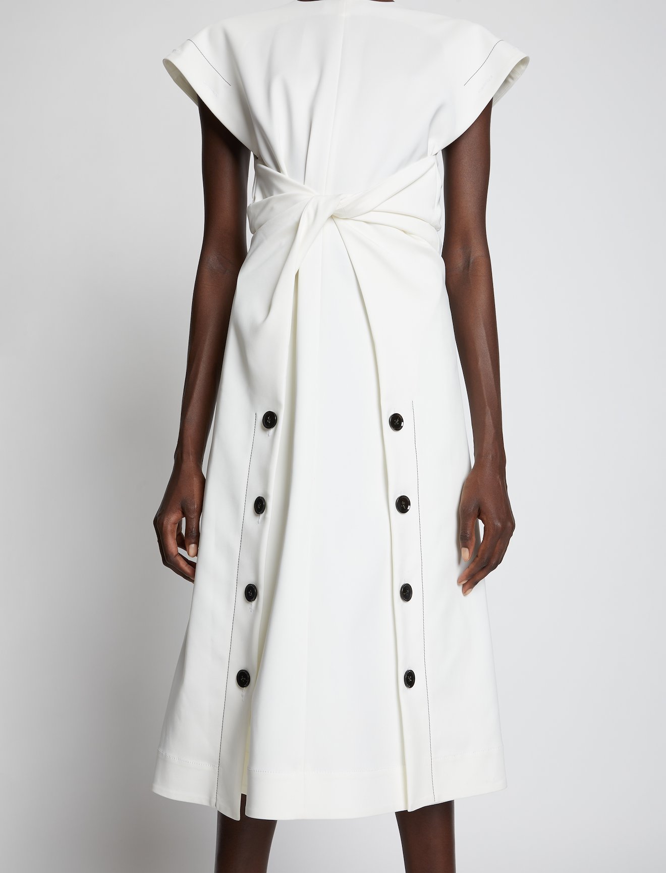 Viscose Gabardine Front Twist Dress #3