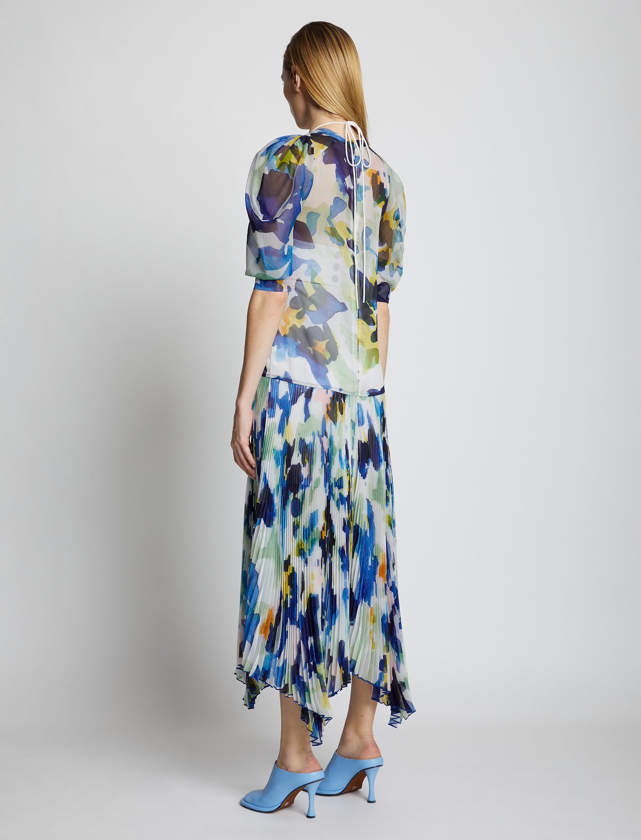 Watercolor Floral Chiffon Dress #2