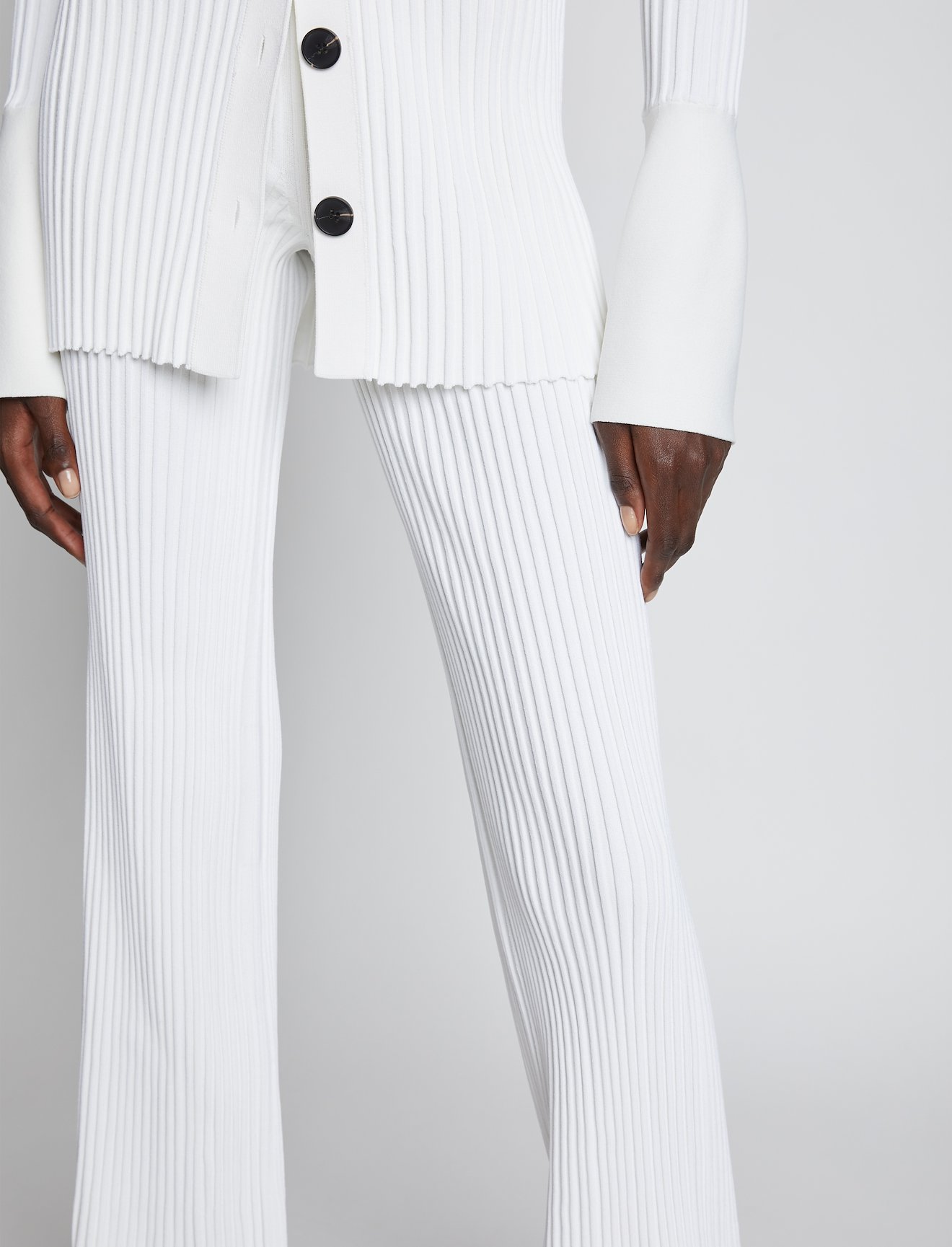 Rib Knit Cropped Pants #2