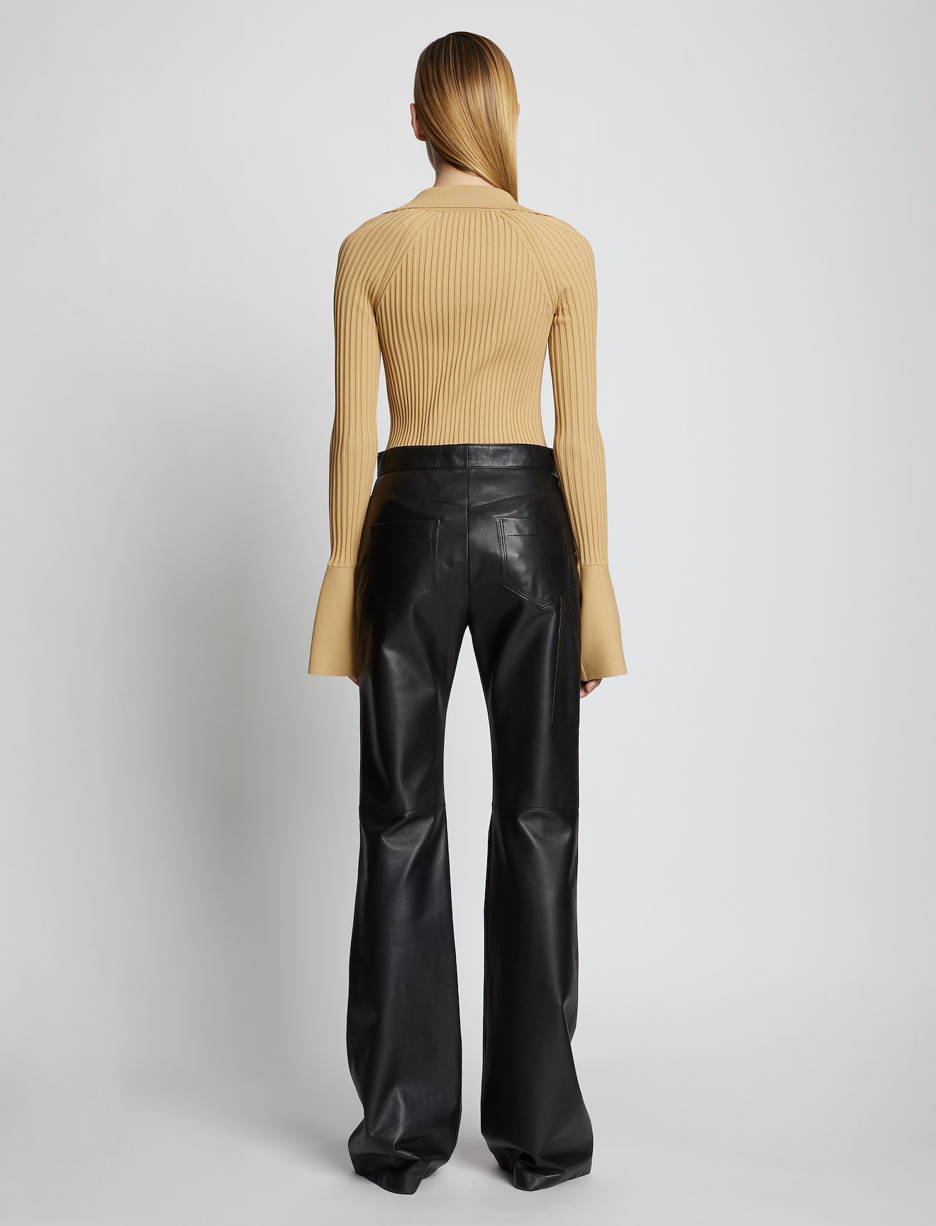 Rib Knit Collared Cardigan #2