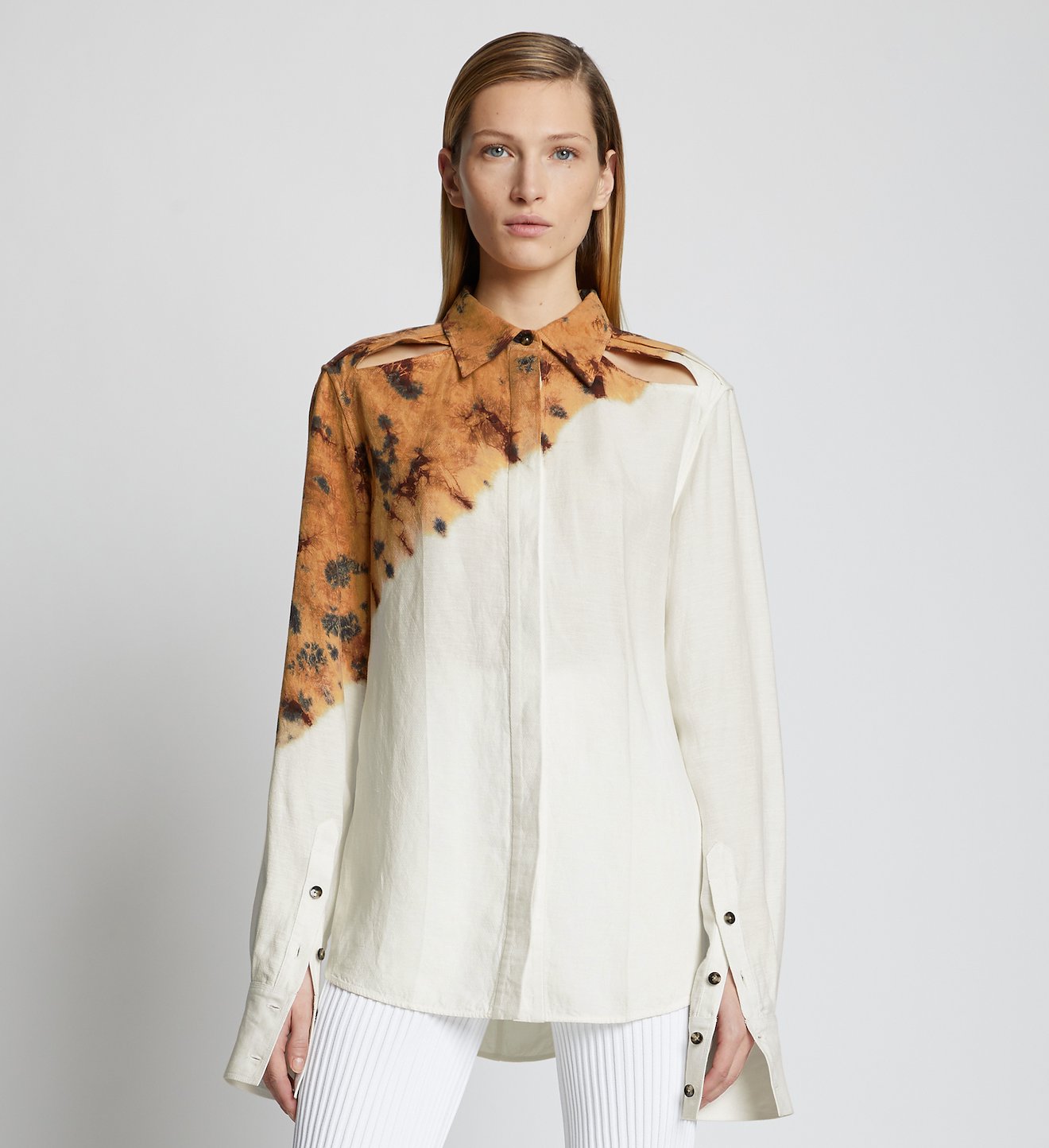 Tie Dye Linen Viscose Shirt