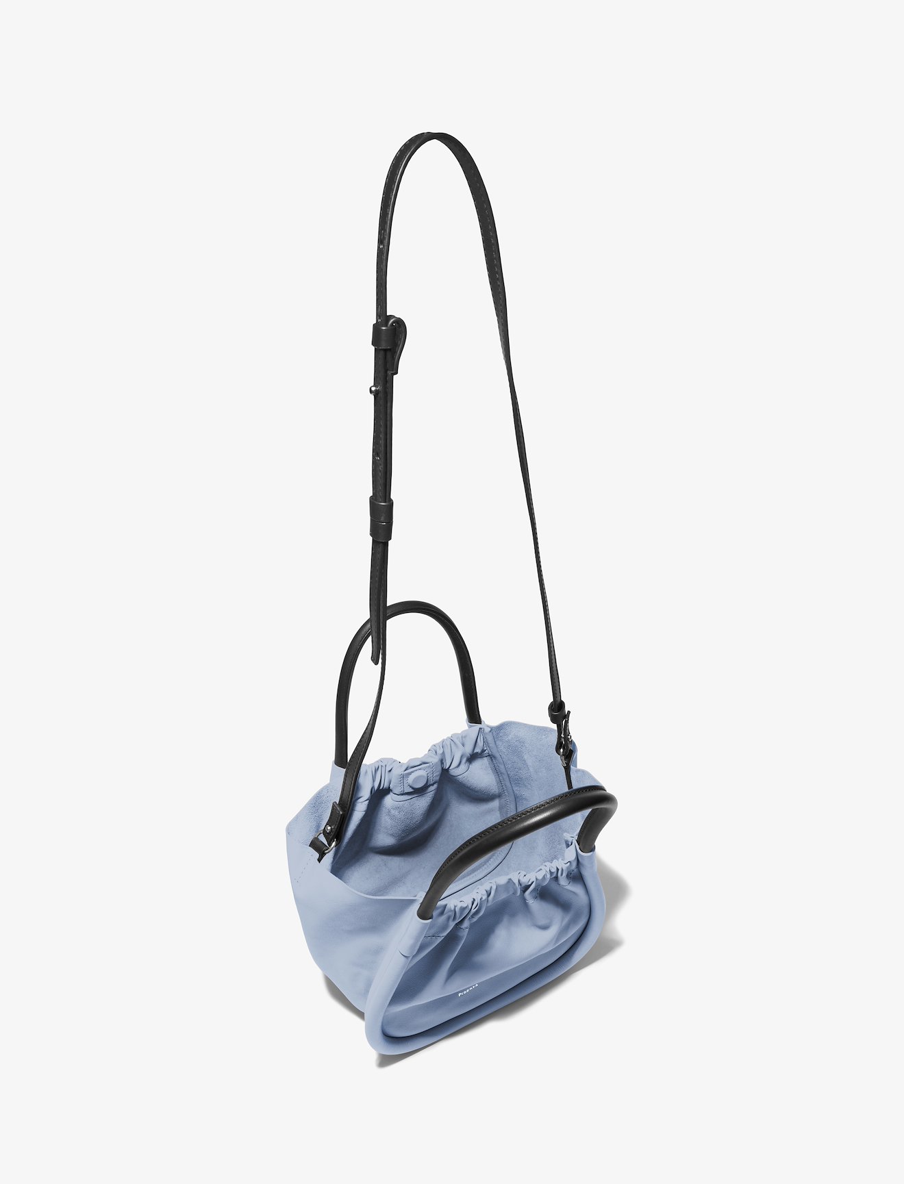 Small Ruched Crossbody Tote in blue | Proenza Schouler