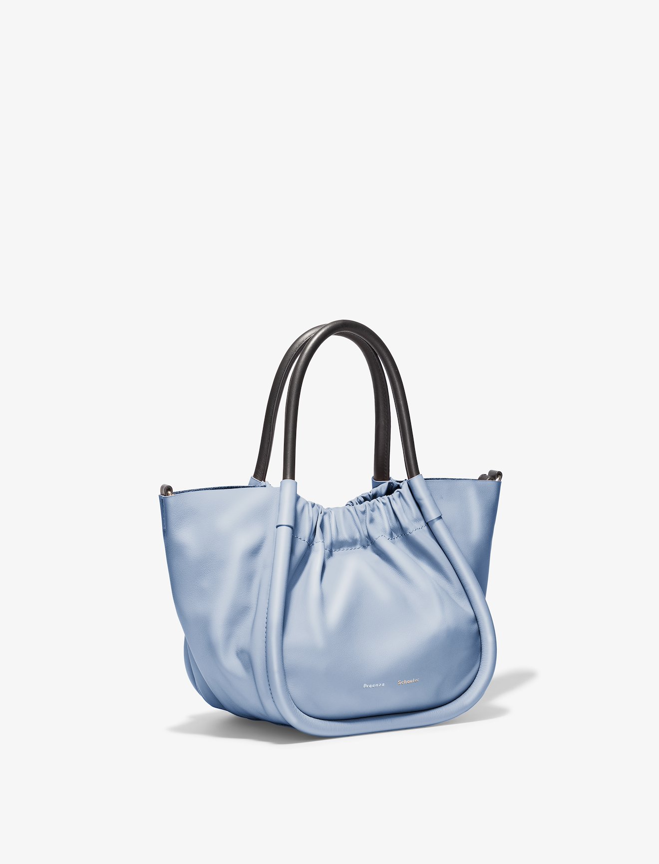 Small Ruched Crossbody Tote in blue | Proenza Schouler