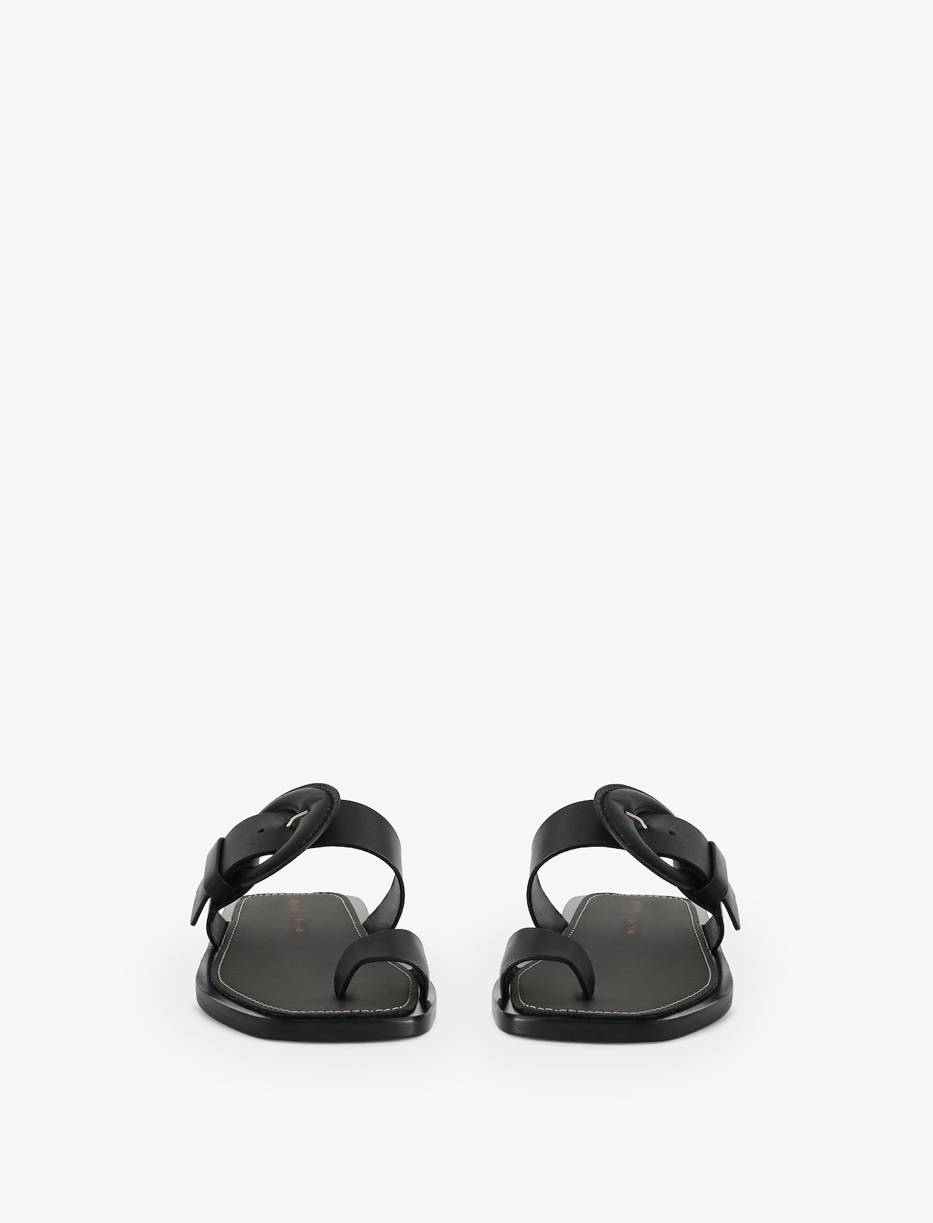 Buckle Toe Ring Slides in black | Proenza Schouler