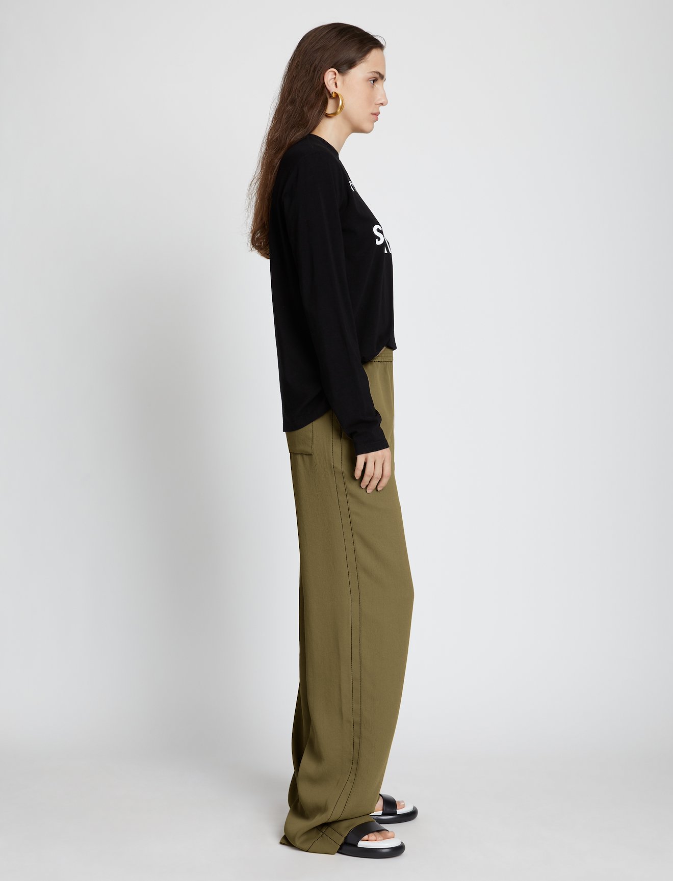 Rumpled Pique Pajama Pants #1