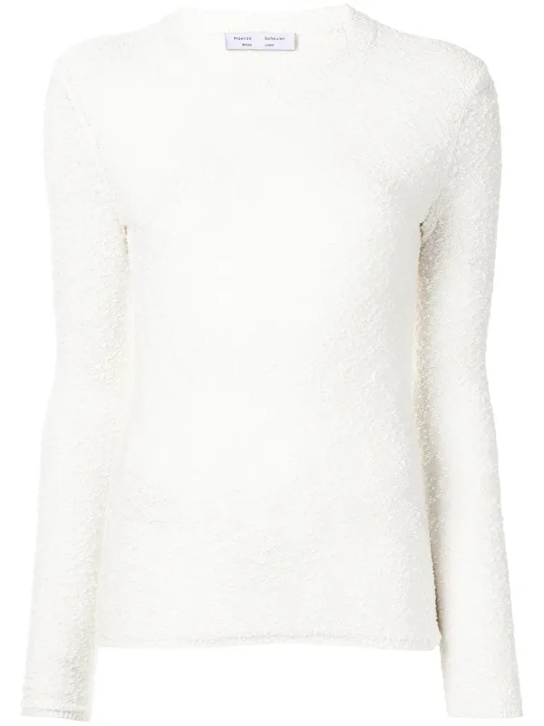white bobble jumper